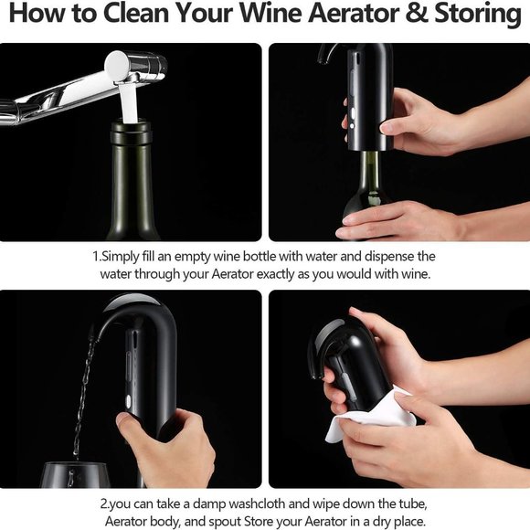 Wine Aerator Electric Wine Decanter One Touch Spout Pourer and wine preserver - Picture 4 of 11